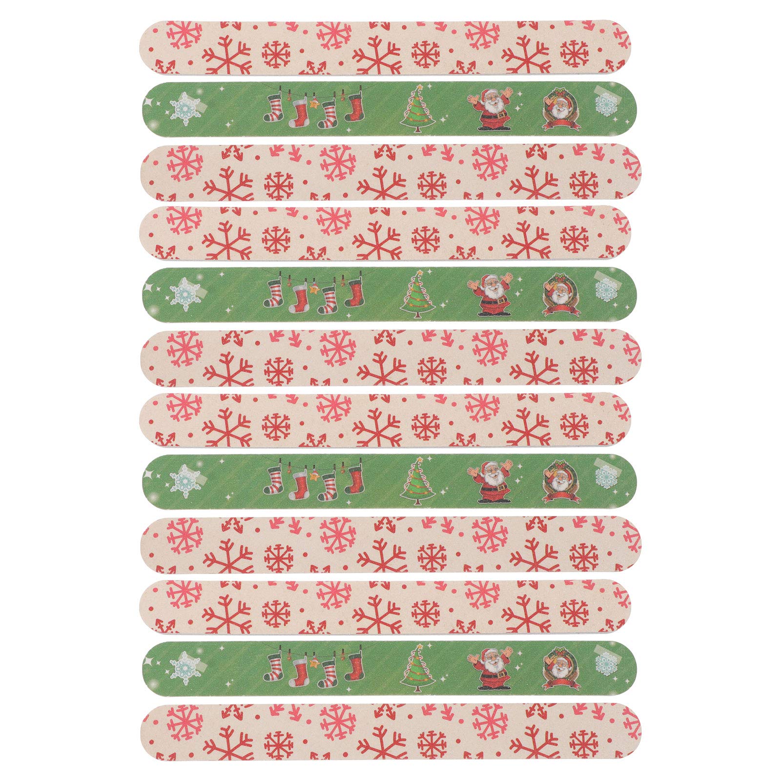 Limette per Unghie Natale 12 Pezzi Design Tema Natalizio, Strumenti per Nail Art per Unghie Naturali e Finte, Rimozione Colla e Manicure a Casa per Donne e Stili Stili multipli