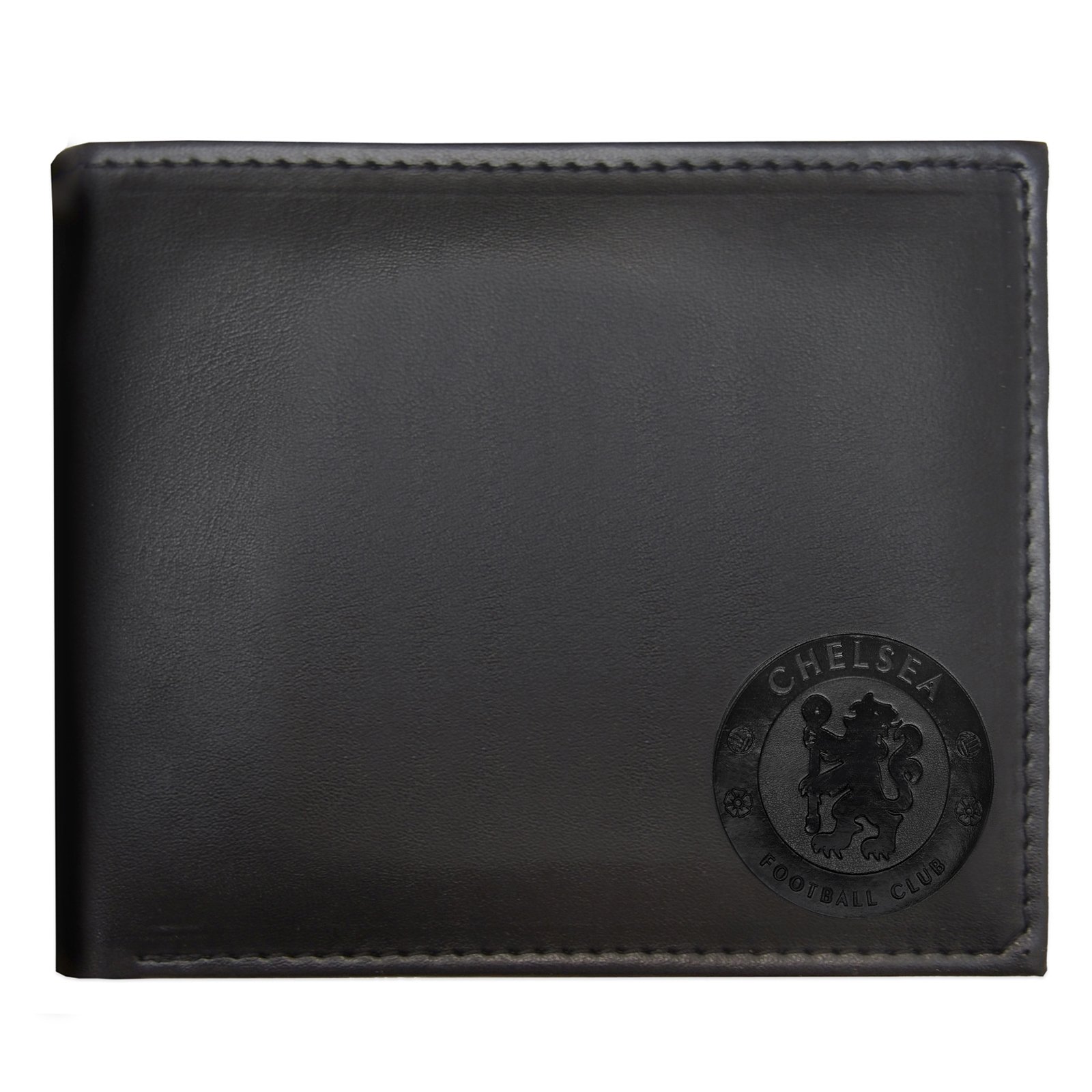 Chelsea FC Official Football Gift Embossed Crest Stadium Wallet Black