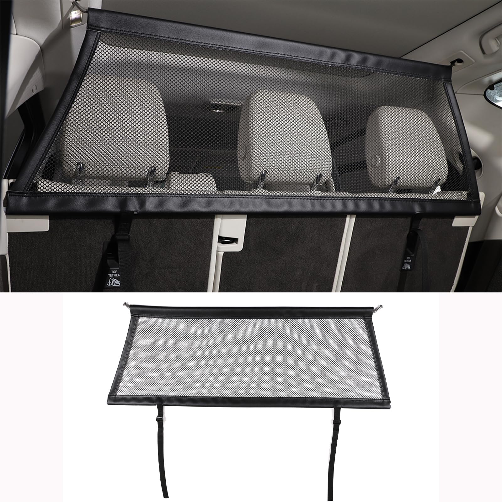 DIYUCAR Car Dog Net Barrier Compatible with LR Discovery 5 2017-2025, Dog Pet Car Safety Net Guard, Adjustable Car Dog Mesh Guard for Car Boot Universal Pet Driving Divider Nets for Safety Traveling