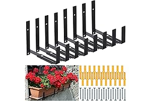 Weysat 8 Inch Balcony Flower Box Brackets for Railings, Heavy Duty Flower...
