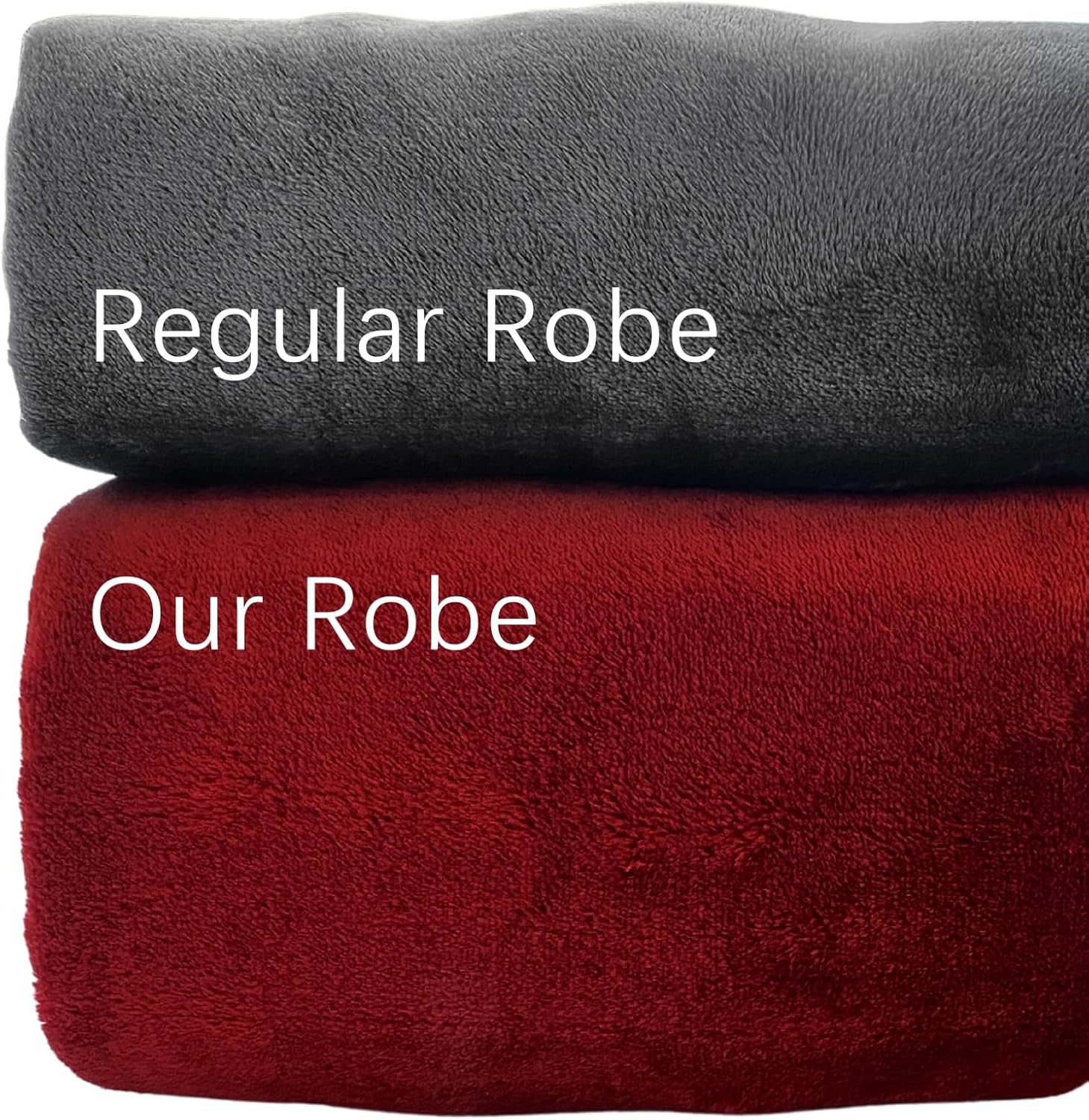 U2SKIIN Mens Robe with Hooded, Full Length Thickened Plush Robe Big and Tall Bathrobe - Image 5