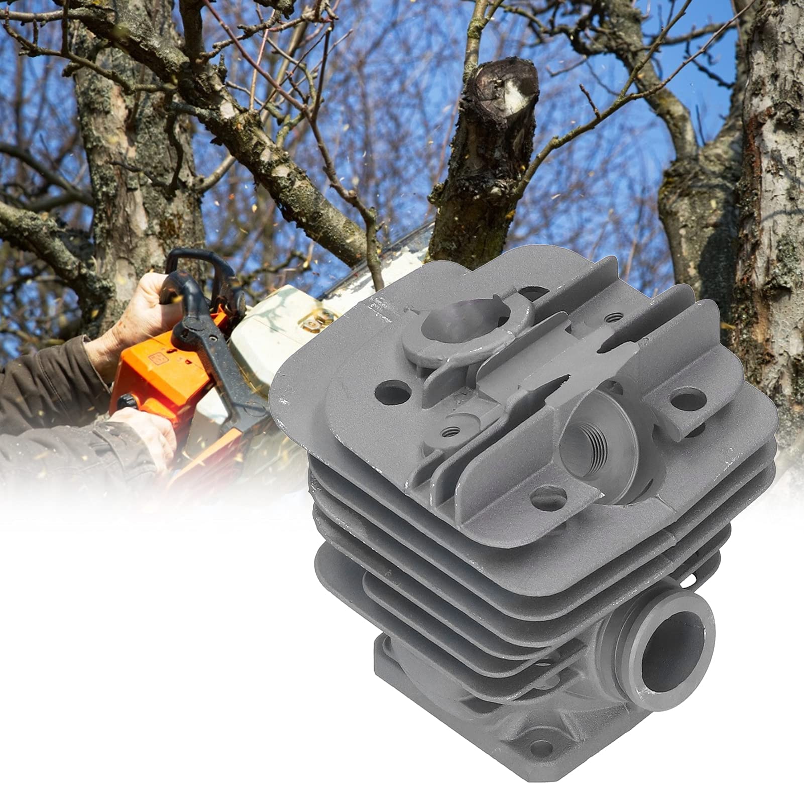 Qcwwy Uszczelki Kolektora Świece Zapłonowe Łożyska Korbowe Uszczelniacze | Dla MS360 036 034 Super 036 Pro 48mm zestaw tłoka cylindra piły łańcuchowej z Patio wlotowym, elektronarzędzia ogrodowe do