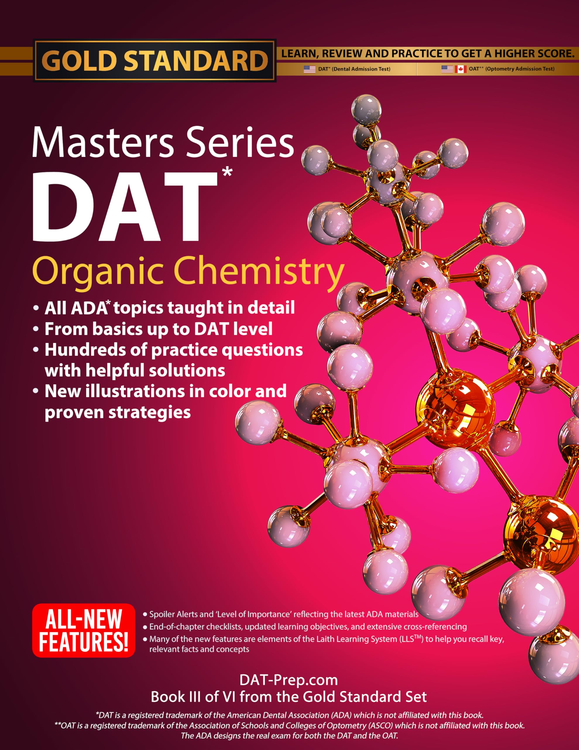 DAT/OAT Prep Organic Chemistry Masters Series, Review, DAT Preparation and Practice for the Dental Admission Test by Gold Standard DAT
