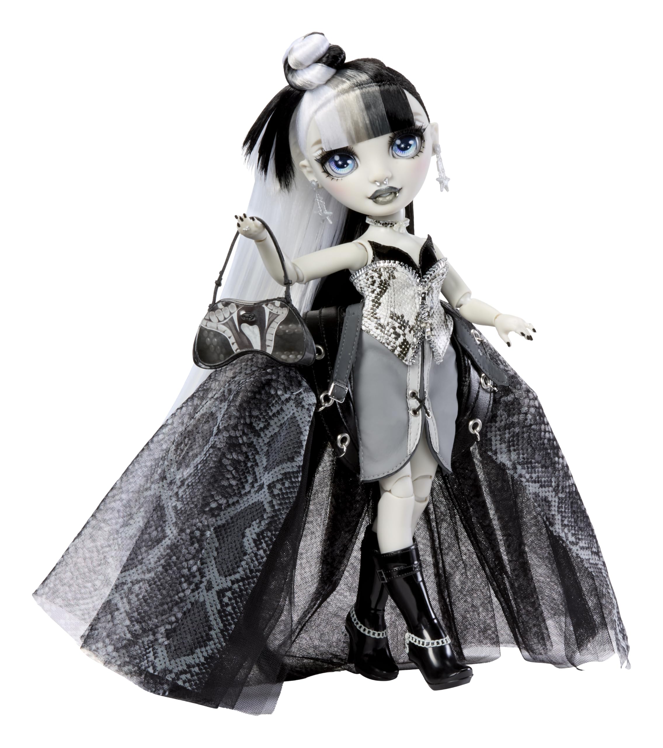 Rainbow High Shadow High Doll, Heather Grayson - Bambola fashion da 27,94 cm con capelli bianchi e neri e abiti firmati - Età 6-12 anni e collezionisti