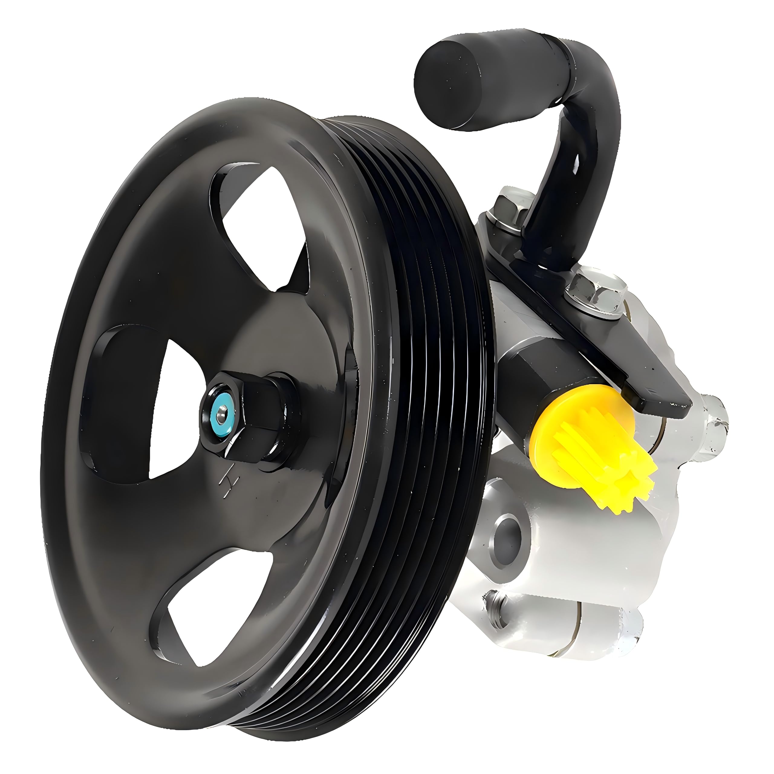 Power Steering Pump 21-667 for 2001 Santa Fe 2.7L, for 2002 Santa Fe 2.7L, for 2003 Santa Fe 2.7L, for 2004 Santa Fe 2.7L, for 2005 Santa Fe 2.7L, for 2006 Santa Fe 2.7L, with Pulley