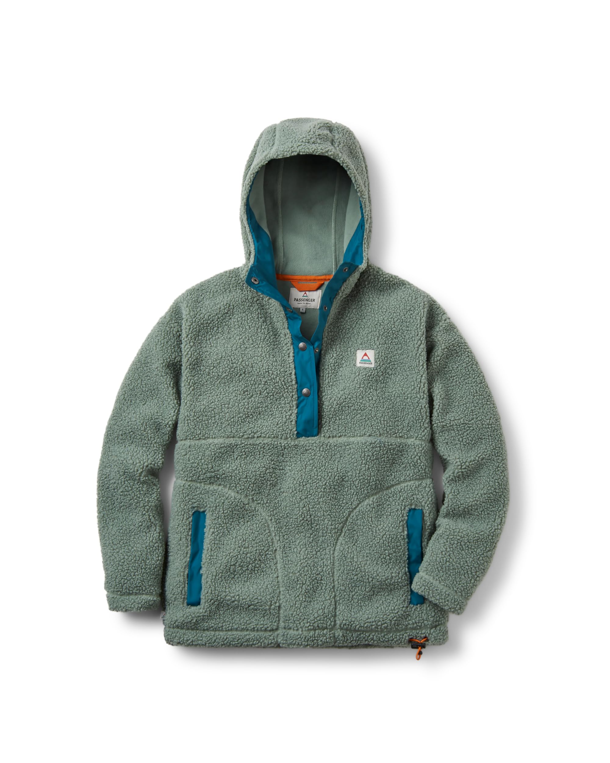 Passenger Women's Calla Recycled, Polar-Lined Hooded Fleece (UK, Alpha, L, Regular, Regular, Pistachio)