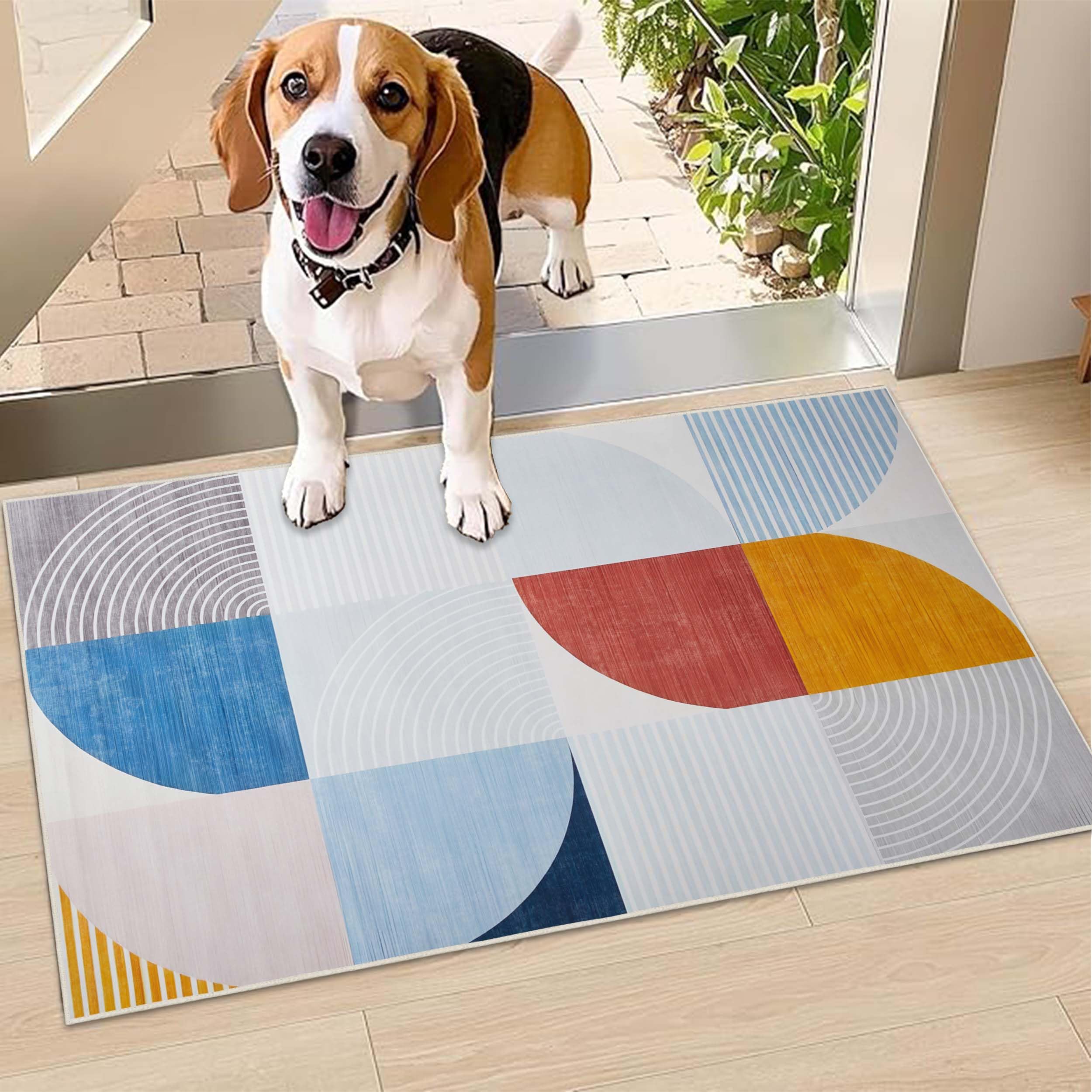 Hafaa Door Mat Indoor & Outdoor - Non Slip Heavy Duty Doormats - Stylish & Printed Mat - Perfect Dust Grabbing Shoes Scrapper Door Mats (Kira, 60cm x 110cm) โ image 1