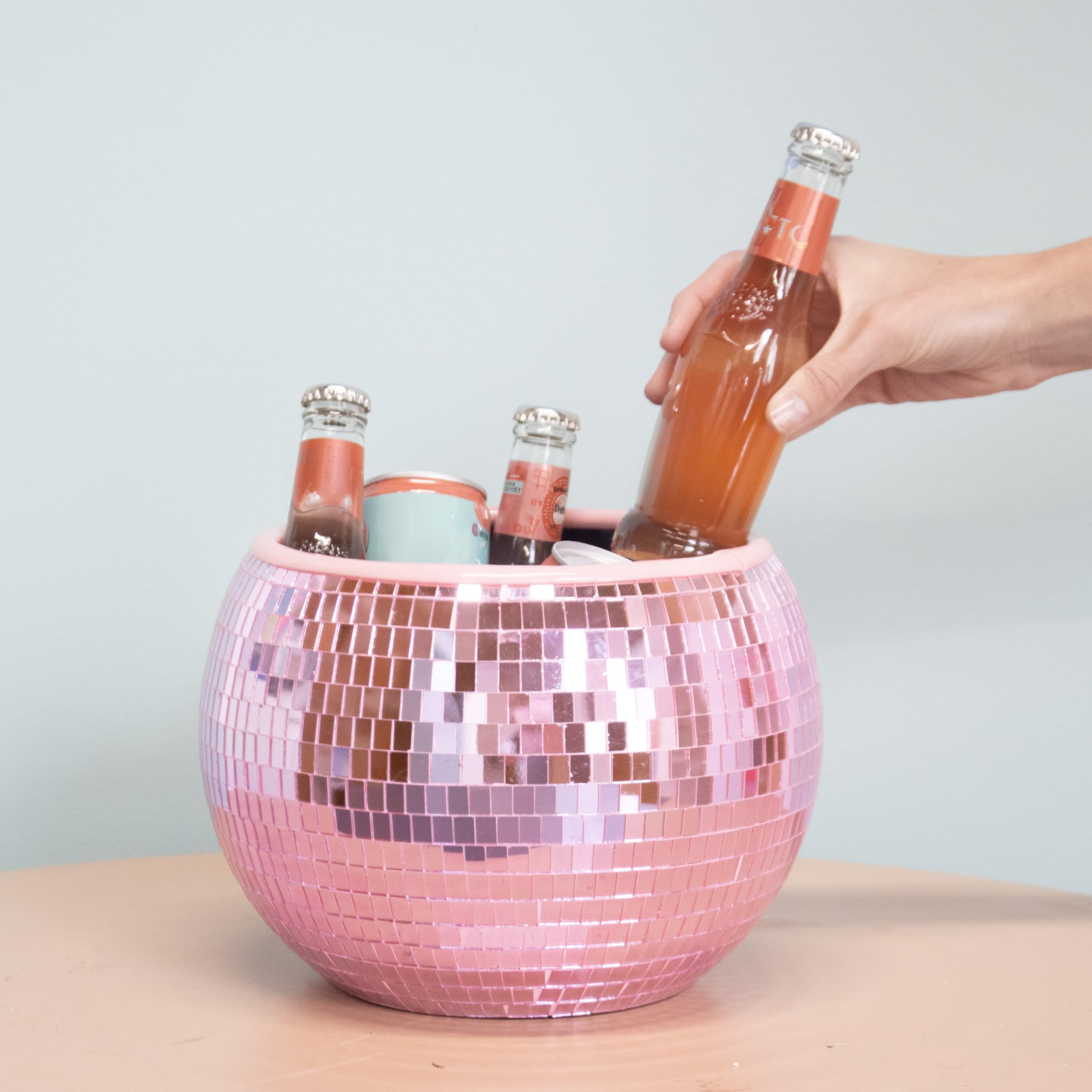 Amazon.com: NPW Pink Disco Ball Ice Bucket – Mirrored Cocktail