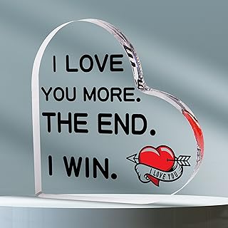 Merclix Love Acrylic Plaque Boyfriend Gifts for Him Husband Gifts from Wife Birthday Valentines Day Gifts for Him Her Gifts for Wife on Anniversary I Love You Gifts for Him Her Gifts for Girlfriend