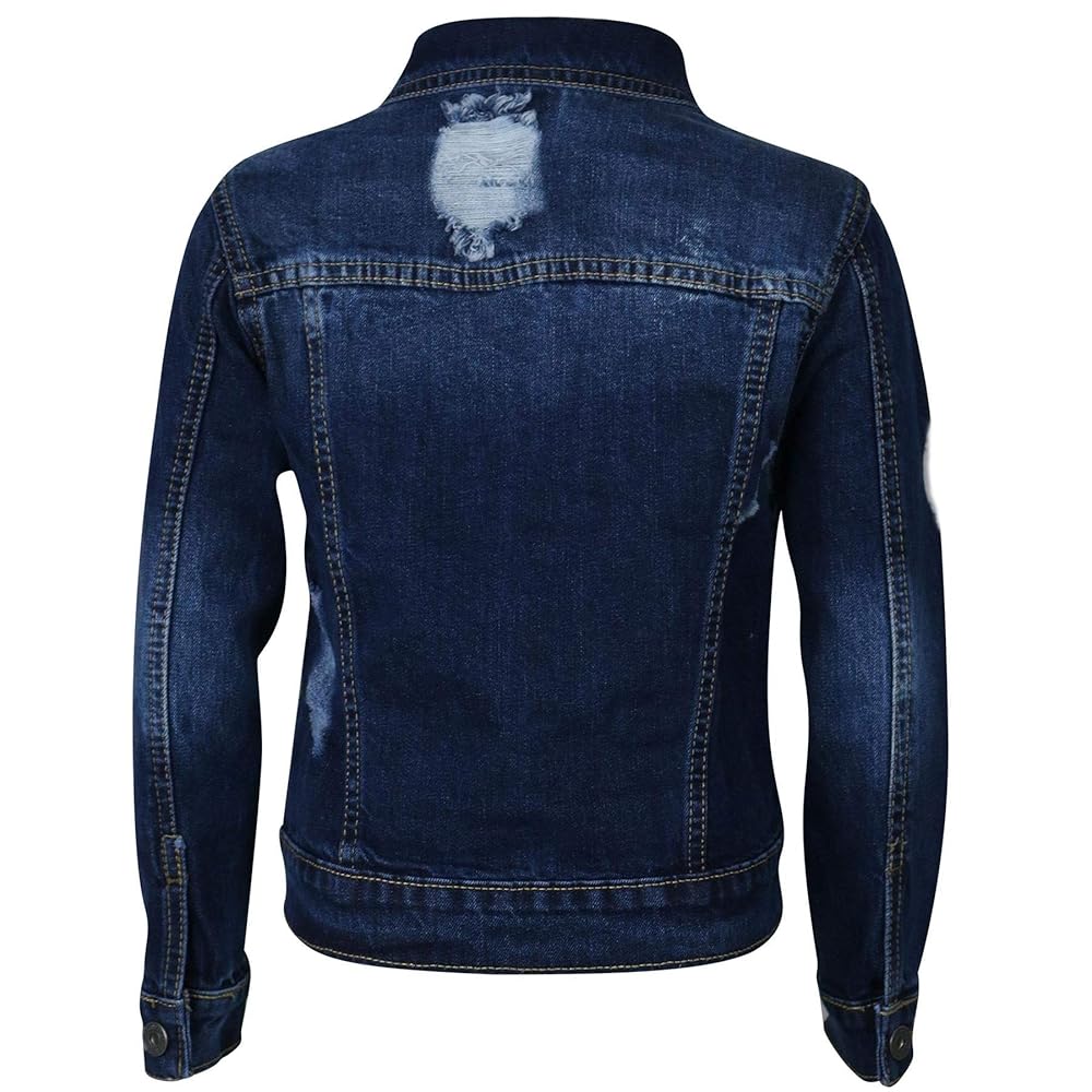 A2Z 4 Kids Boys Denim Jackets Ripped Fashion - Boys Denim