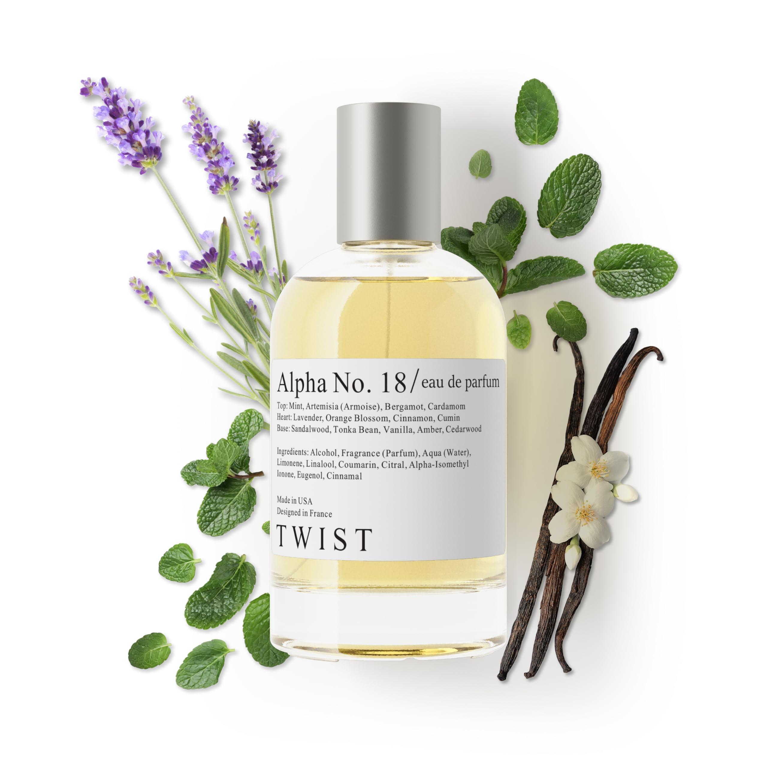 Alpha No. 18 - Eau De Parfum Inspired by J.P Gaultier's Le Male, Long Lasting Perfume For Men, Paraben Free, Vegan, Clean Ingredients, Fragrance Spray 100 ml | 3.4 fl. oz.