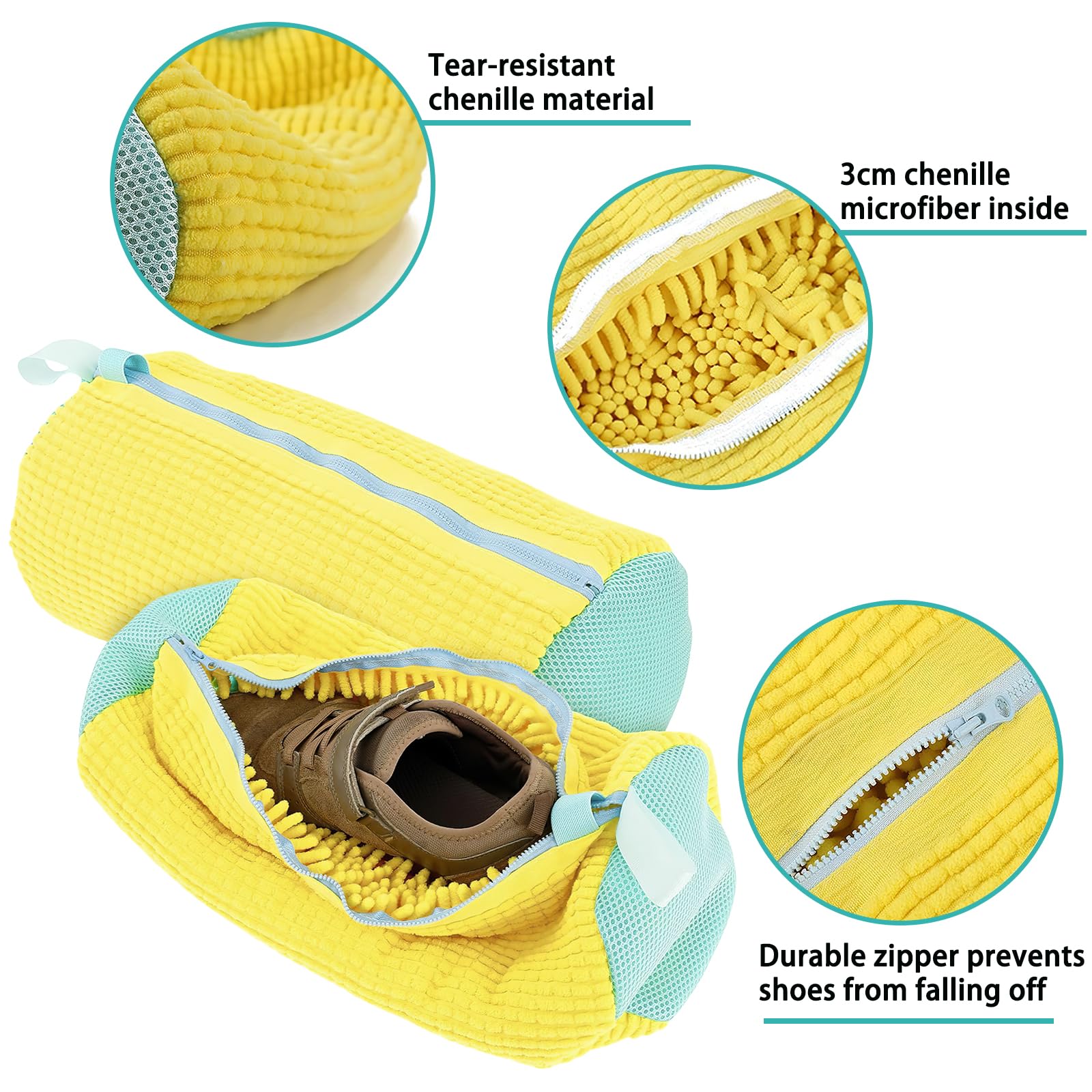 Set Di 2 Sacchetti A Rete Per Lavare Le Scarpe In Lavatrice, Con Cerniera, Riutilizzabili, Proteggono Scarpe Sportive