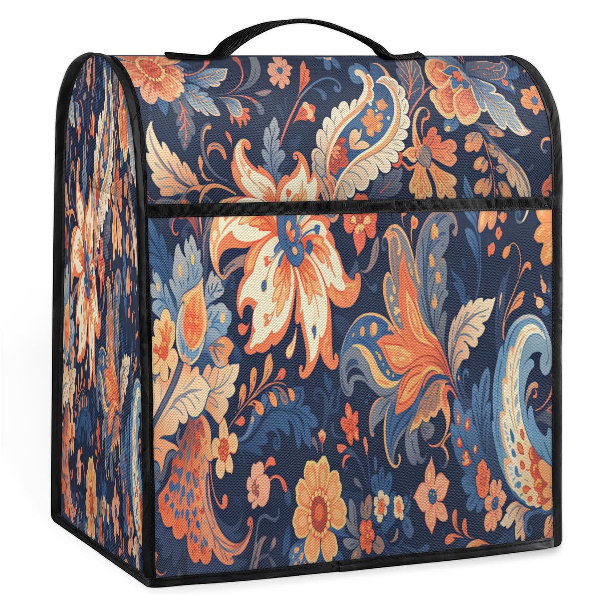 Coffee Maker Cover Paisley Aztec Kitchen Appliance Covers Small Appliance Covers Blender Cover Juicer Cover Dust Covers for Kitchen Appliances with Top Handle and Pockets,Washable,B669