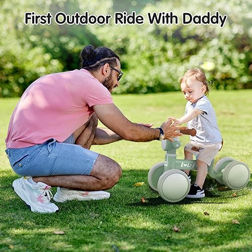 Miniatura 6 de LOL-FUN Bicicleta de equilibrio para bebés de 1 año de edad, bicicletas para niños pequeños de 1 a 3 años, regalos para bebés de 12 a 18 meses