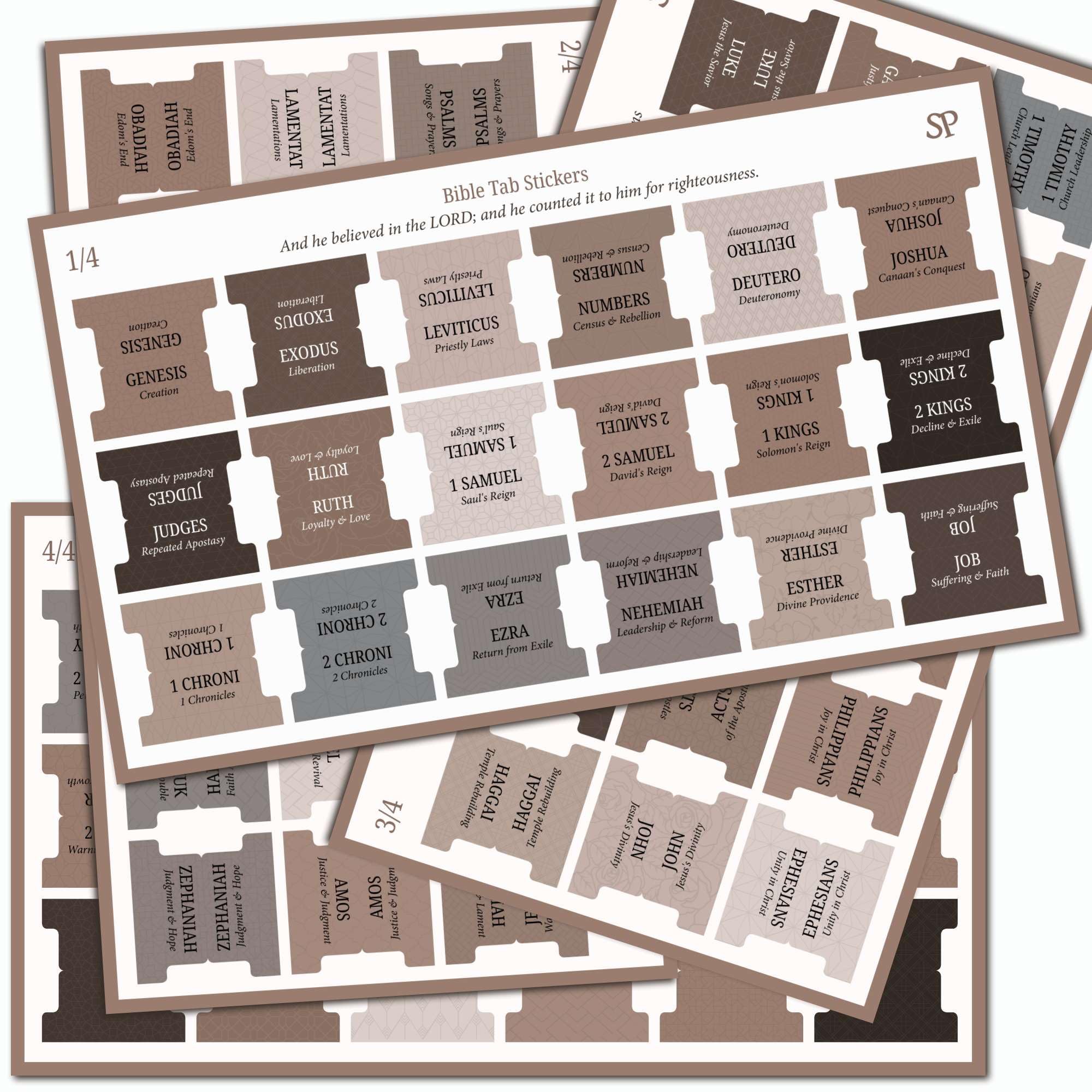 Tabs Bibbia Premium antistrappo Bibbia Tabs - Facile da applicare, laminato per una maggiore durata - Vecchio e Nuovo Testamento - Perfetto per tutte le Bibbie - Tabs Bibbia