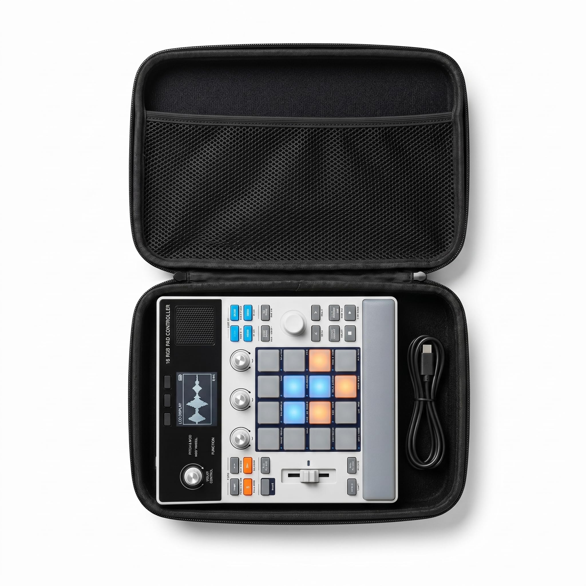 Tragetasche für Akai Professional MPC Sample Cable Zubehör Hartschale Wasserdicht Audio Sampler Reisetasche Schutzhülle mit Griff