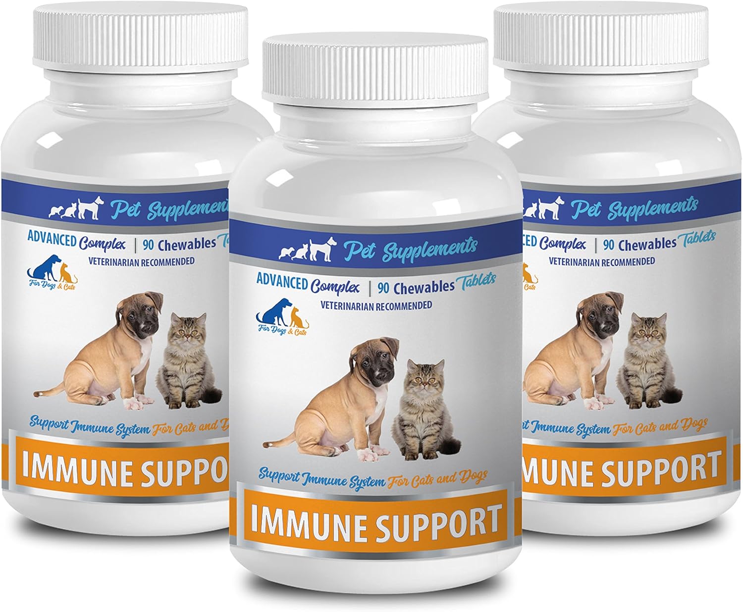 cat Allergy Relief - Immune Support - for Dogs and Cats - Vet Recommended - Chews - cat Immune Supplement - 3 Bottle (270 Chews)