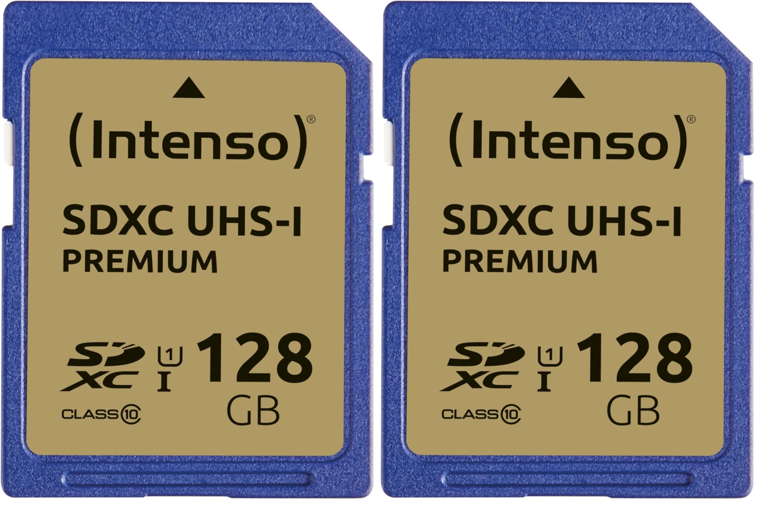 Intenso Premium SDXC UHS-1 128GB Class 10 Speicherkarte blau (Packung mit 2)
