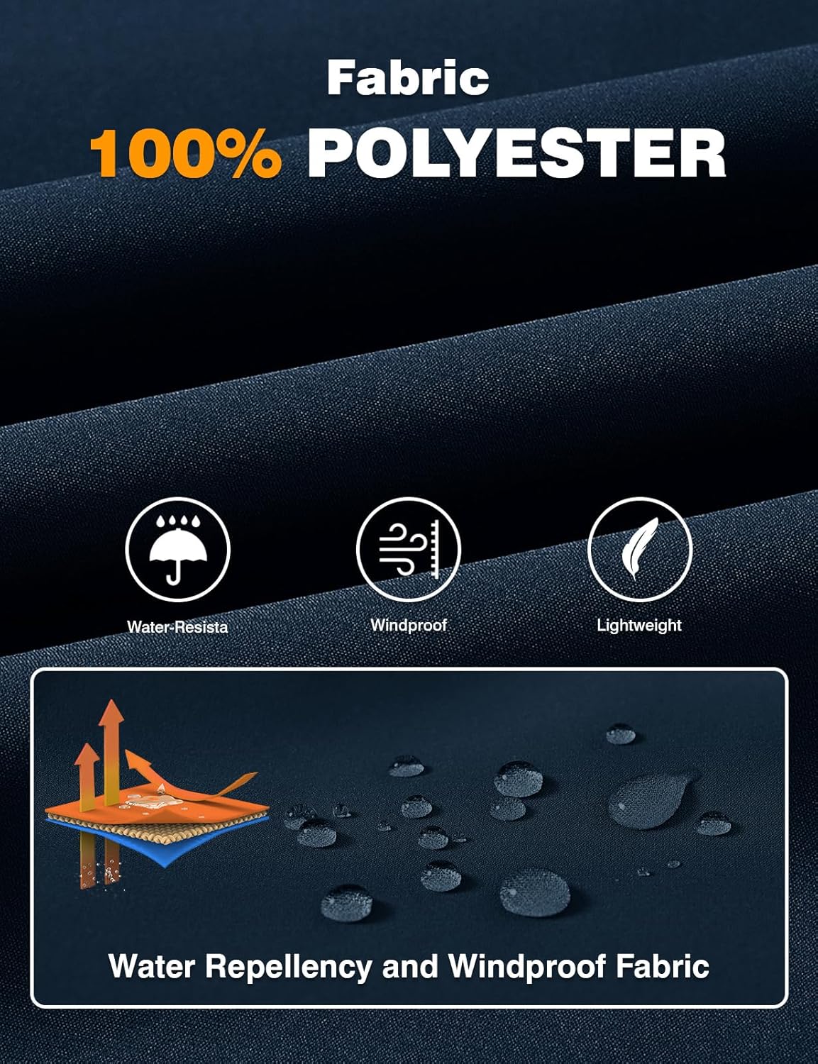 TBMPOY Men's Lightweight Bomber Jackets Light Windbreaker Casual Stylish Fall Golf Zip Up Dress Business Varsity - Image 3