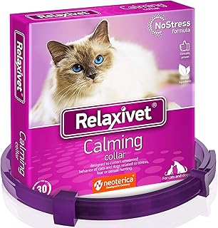Beloved Pets Cat Calming Collar & Pet Anti Anxiety Products - Feline Calm Pheromones Collars & Cats Stress Relief - Relaxivet Comfort Helps with Pee, New Zone, Aggression, Fighting with Dogs & Other Behavior
