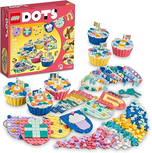 LEGO DOTS 41806 - Kit de fiesta definitivo para fiestas de cumpleaños de niños de 6 a 10 años, rellenos de bolsas de fiesta, juegos de fiesta de