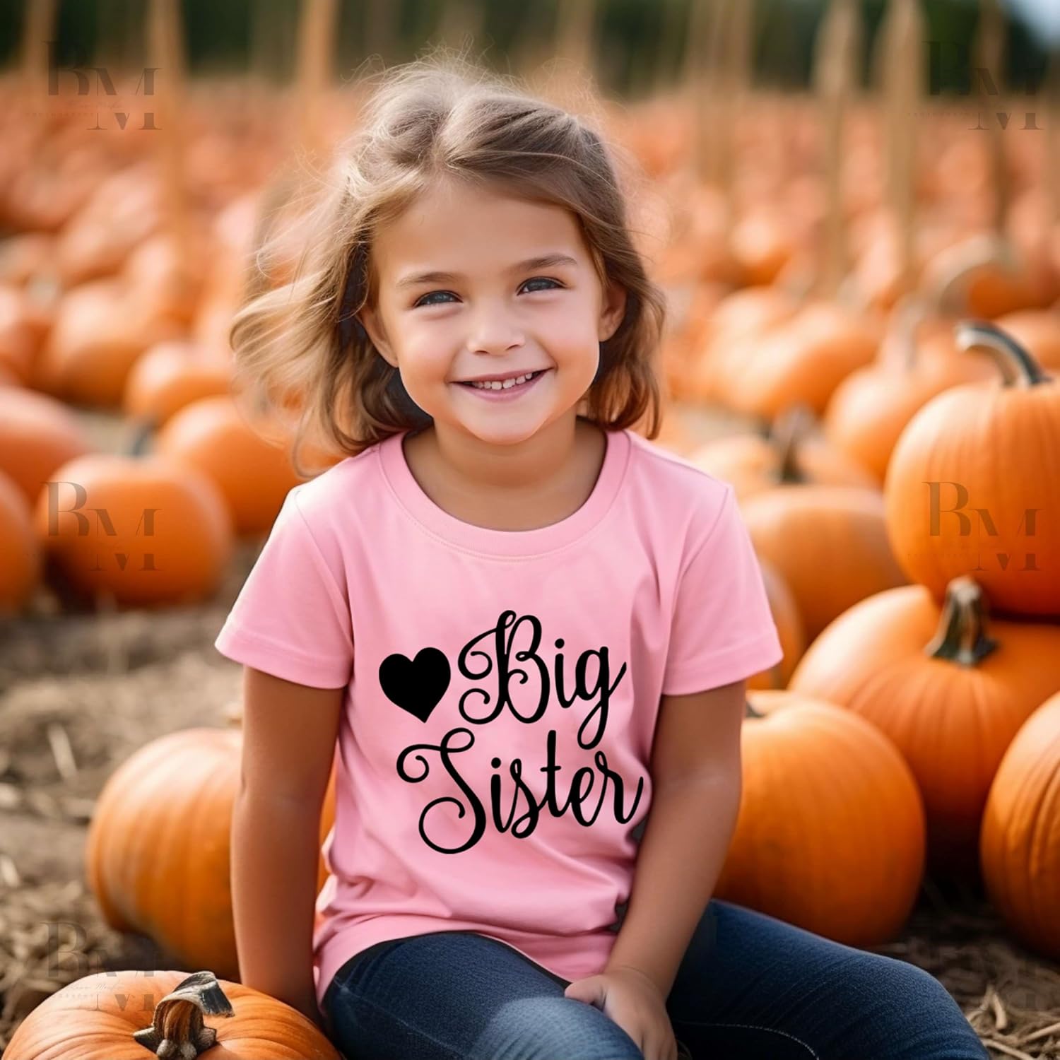 Big Sister Shirt Toddler Girls T-Shirts Promoted to Best Big Sister Announcement Tees Little Kids Mermaid Top White Pink 2-7T - Image 3