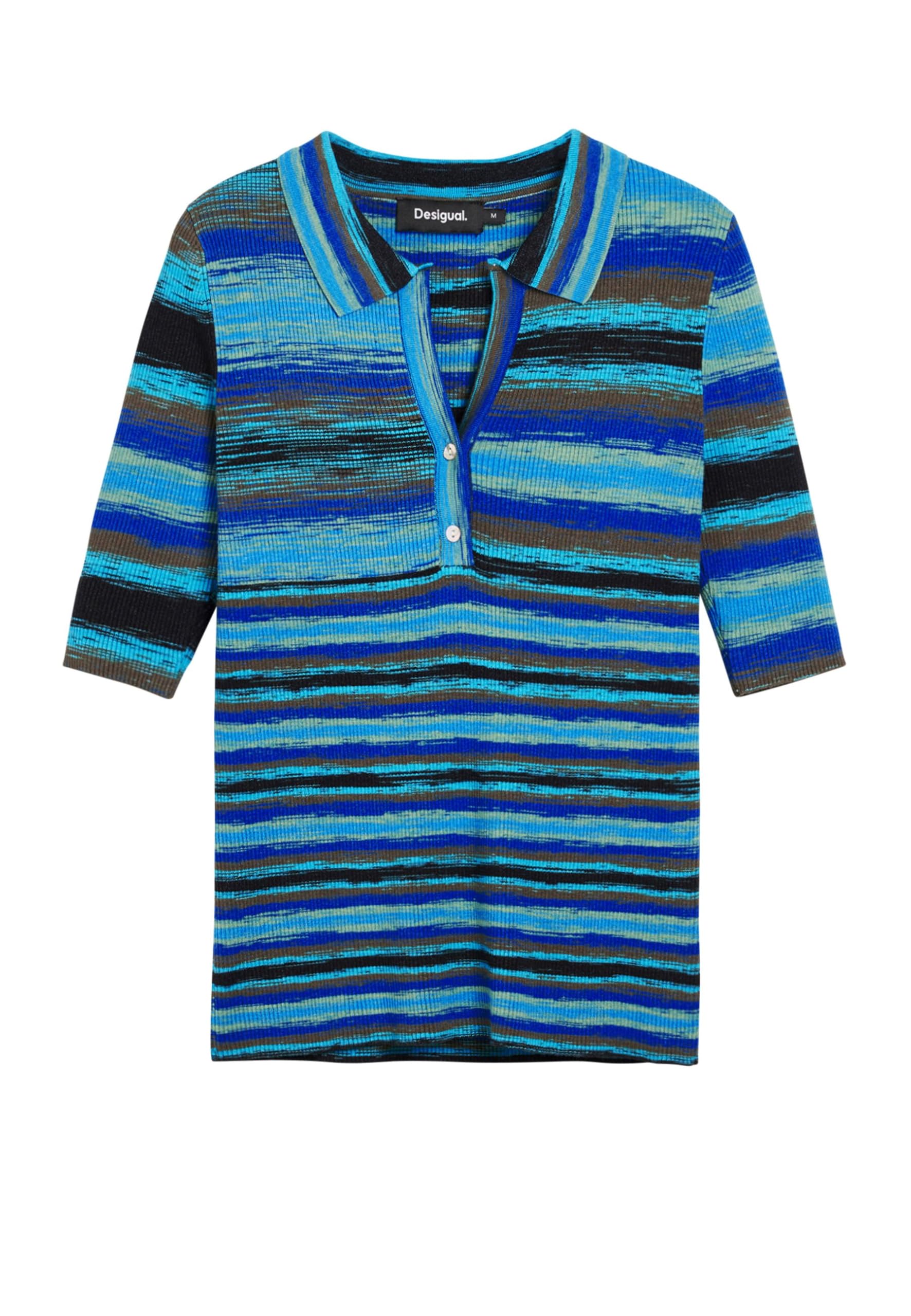 Desigual Damen 25SWTK96 T-Shirt, Blue, XL