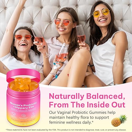 Miniatura 2 de Gomitas de equilibrio de pH para mujeres, probióticos de salud vaginal femenina, sabor a piña y apoya el equilibrio del pH y la salud intestinal y