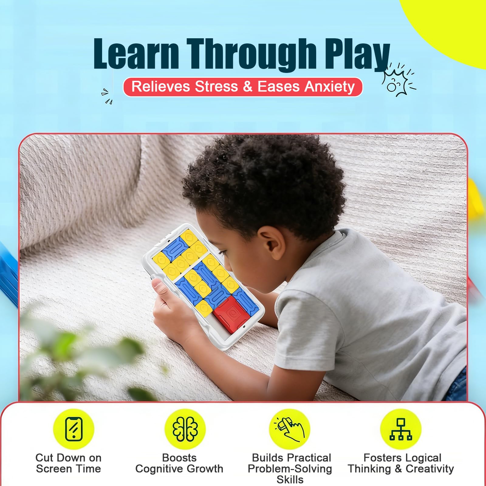 Super Slide Rompicapo Magnetico, 500+ Sfide per Bambini e Adulti, Gioco Educativo STEM per la Logica, Gioco da Viaggio, Regalo per Sviluppare Abilità di Problem Solving