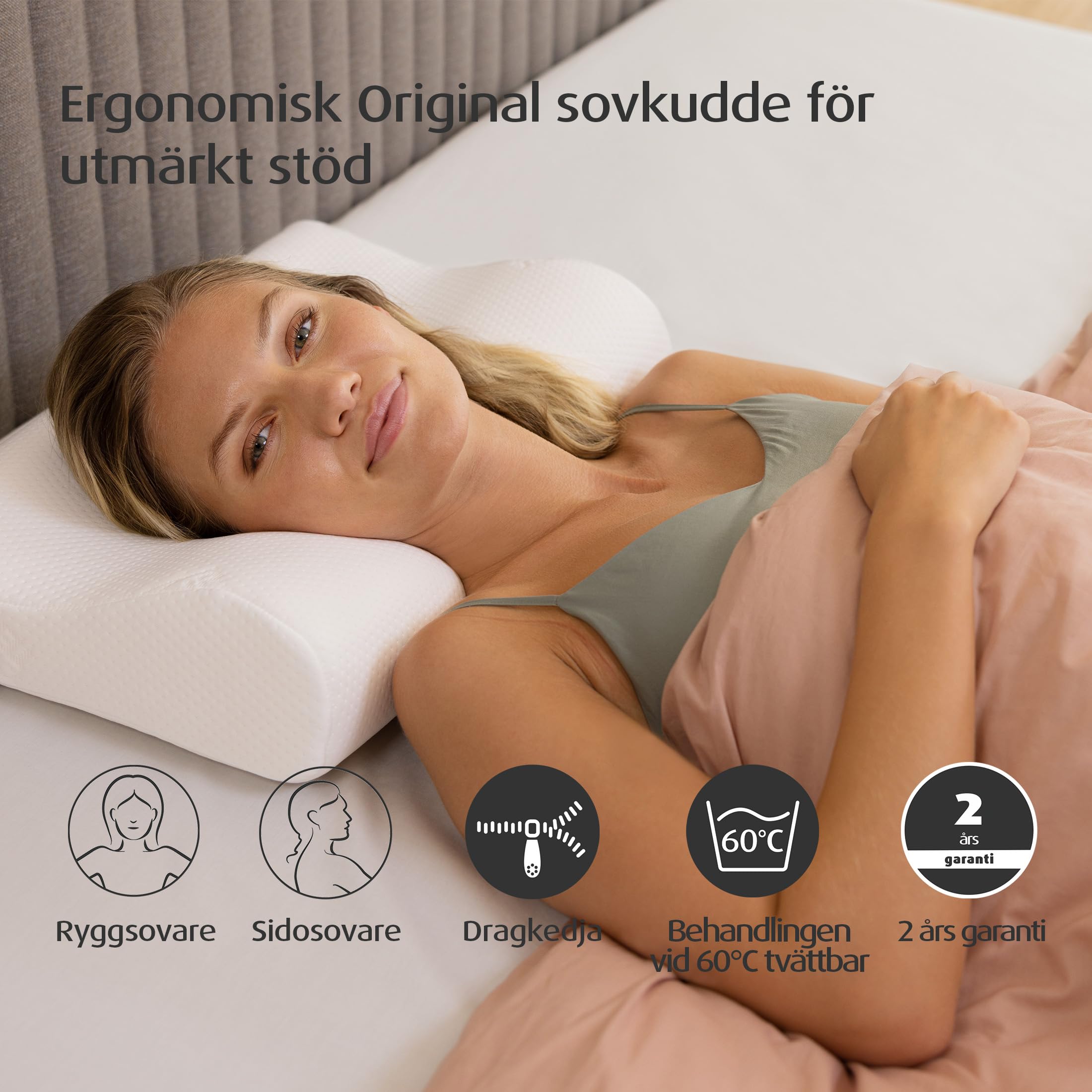 TEMPUR Original Pillow, Ergonomic Neck Support Pillow for Side and