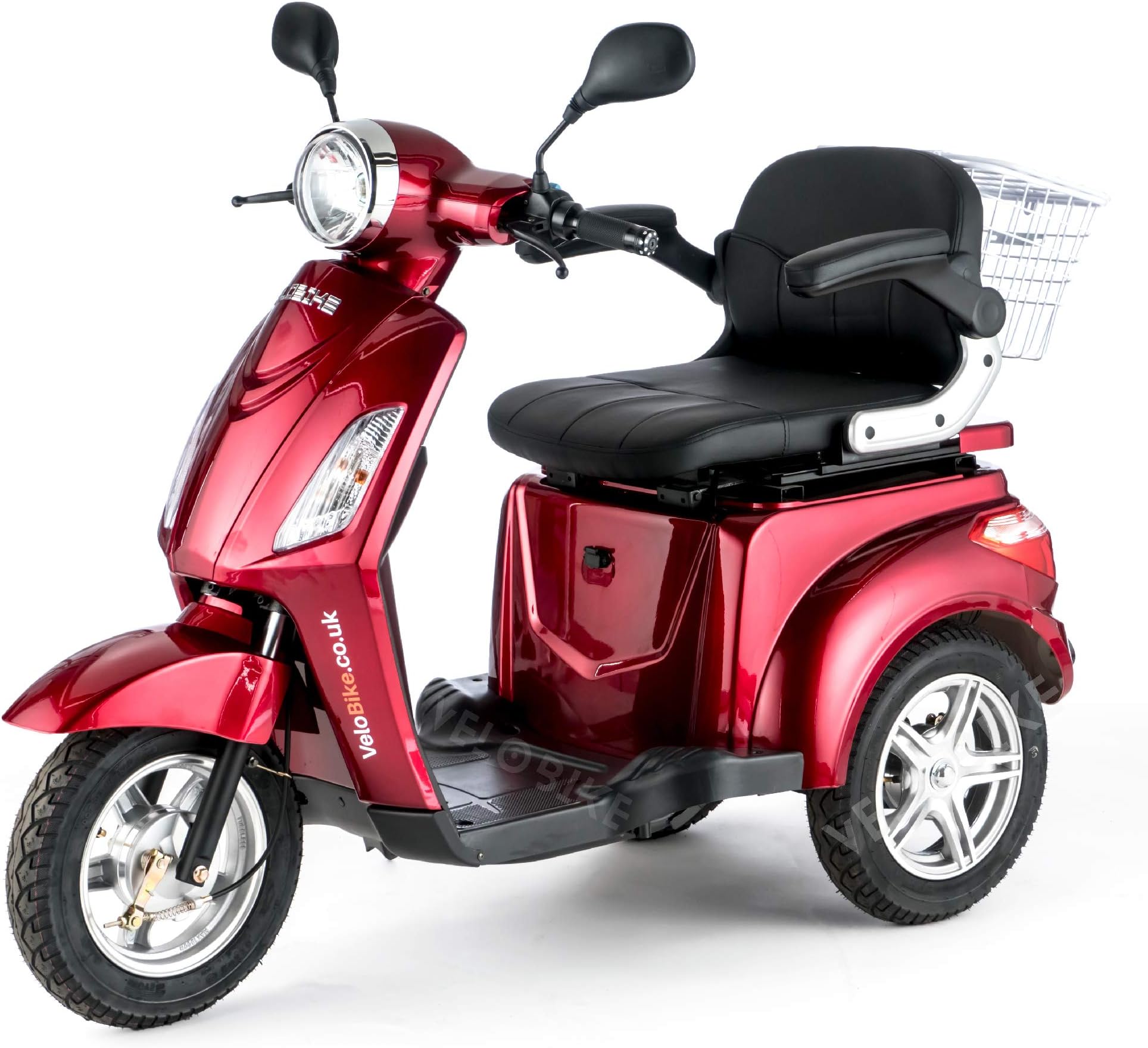 VELECO 3 Wheeled Electric Mobility Scooter 900W 8 mph/16 mph ZT15 RED