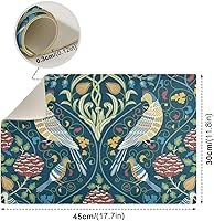 Vista 2 de Tapete de café para cafetera, tapete con respaldo absorbente antideslizante para encimera de cocina, de secado rápido, lavable, de secado de platos