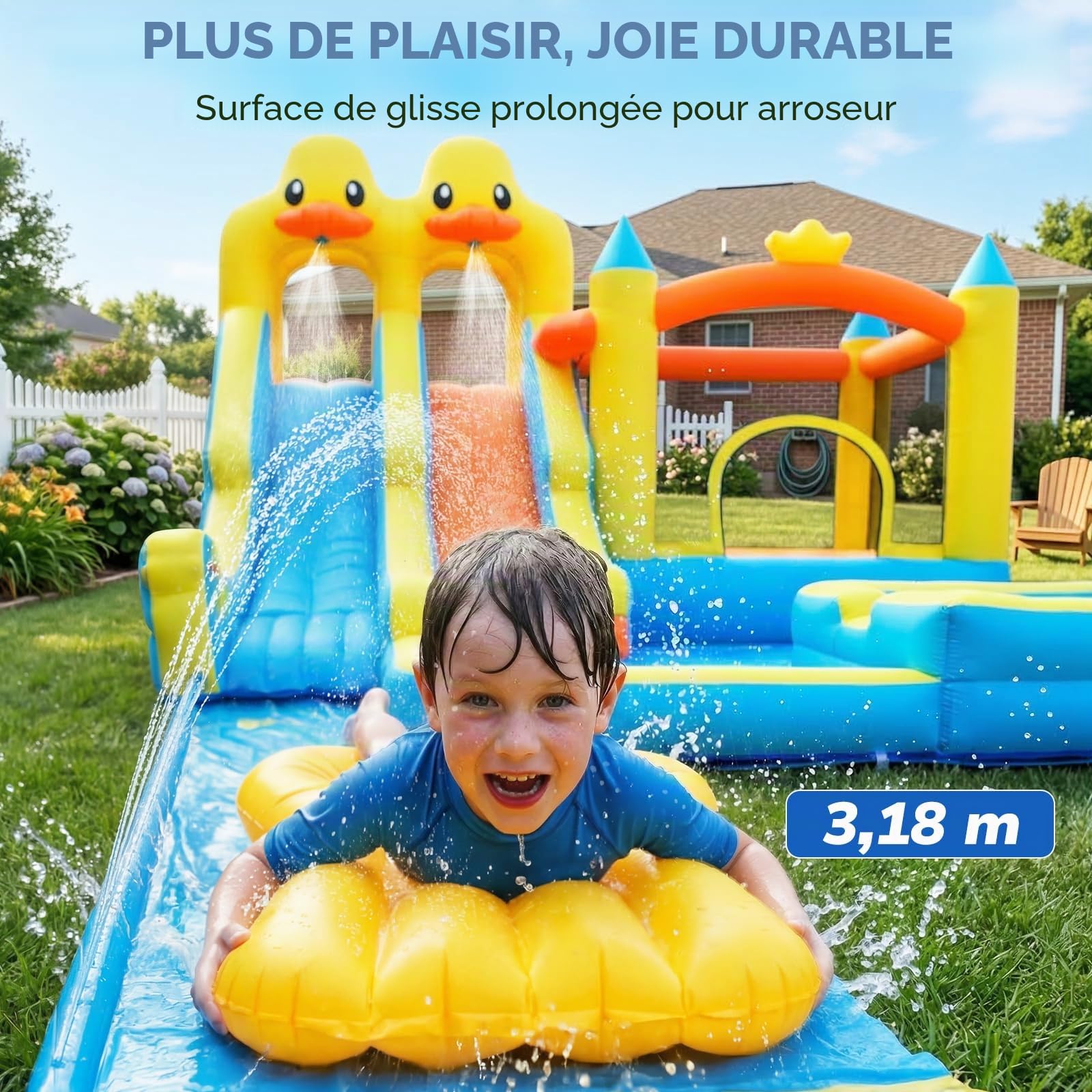 Hapfan Château gonflable pour l'extérieur