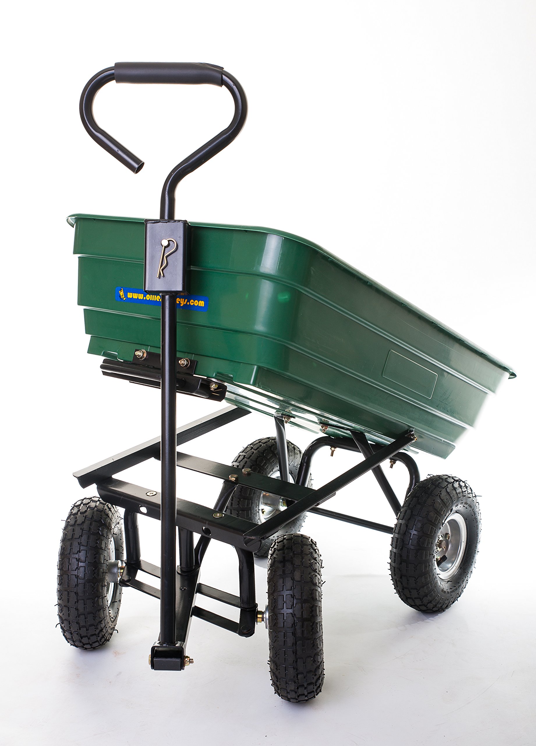 Ollies Trolleys OT1012W2 Large, tough tipper Garden Cart with strong steel frame and heavy duty polyethylene body - Large Capacity !