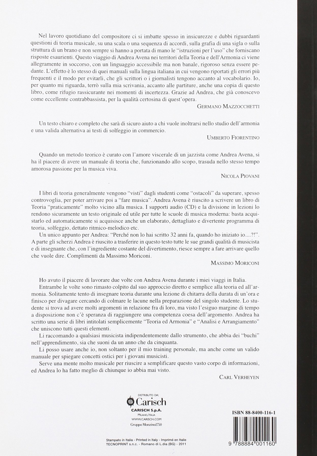 Teoria e Armonia Vol. 4 Andrea Avena | Metodo Studio Esercizi Lettura Allenamento Audio Online | Libro Teoria Jazz Spartiti Armonia Musicisti Studenti Insegnanti Conservatorio | Raccolta Musica