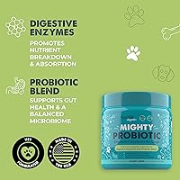 Vista 3 de Mighty Paw Waggables - Probióticos masticables para perros (hechos en Estados Unidos) Probióticos para perros y enzimas digestivas. Probiótico