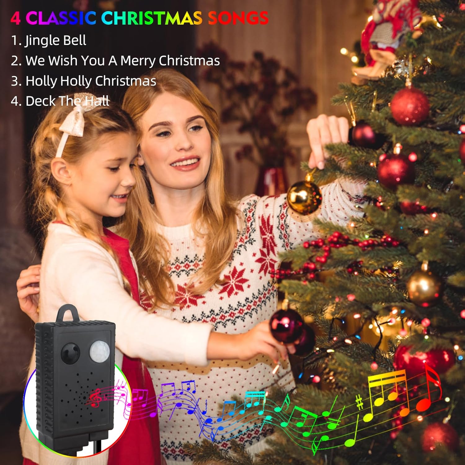 MZD8391 Motion Sensor Music Christmas Lights Outdoor Indoor MZD8391 Motion Sensor Music Christmas Lights Outdoor Indoor