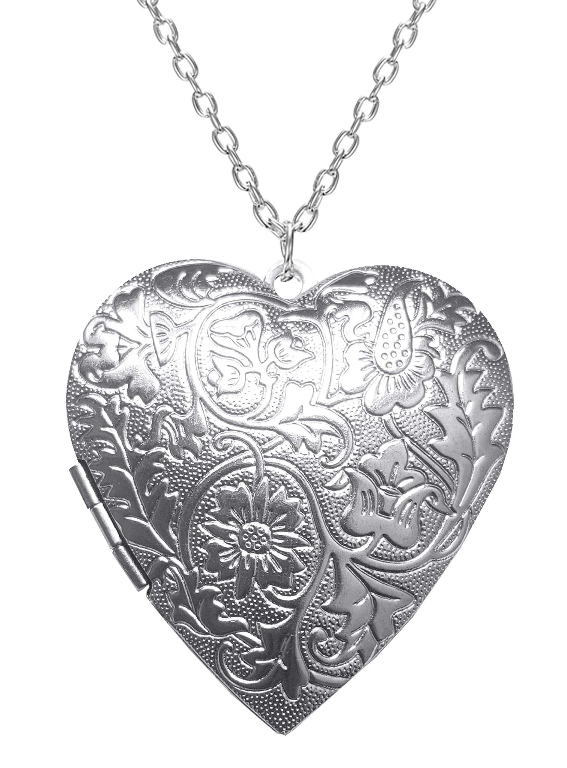 Via Mazzini No-Tarnish No-Rusting Never Fading Heart Photo Memory Locket Pendant Necklace with Chain Valentine Gift for Women and Girls (NK0950) (B09QZRY51Z) Amazon Price History, Amazon Price Tracker