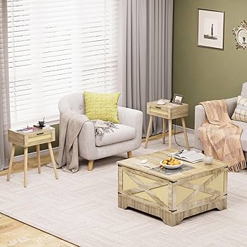 ★②-eと⑦-aセット Amazon.com: HAIOOU Nightstand with Charging Station Rattan