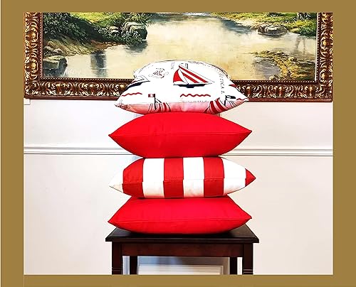 Miniatura 4 de Sunny Your Day Fundas de almohada de 18 x 18 pulgadas, 100% lona de algodón, 4 piezas, cuadradas, con diseño moderno para sofá, silla, cama y sofá,