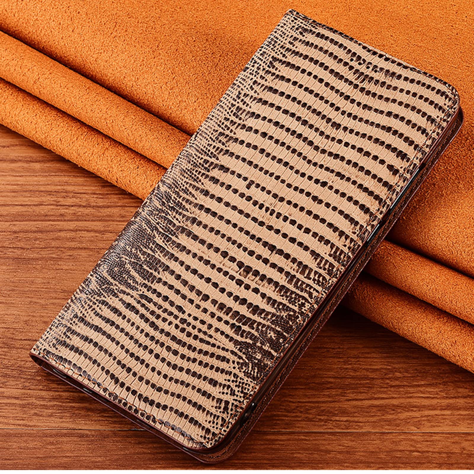 Etui portfelowe na Xiaomi 13 Ultra z uchwytem na karty, trwałe magnetyczne zapięcia z prawdziwej skóry, etui z klapką do Xiaomi 13 Ultra, brązowe 2