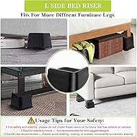 Vista 3 de Elevadores de cama de 2 pulgadas, 3 pulgadas, 4 pulgadas, 6 pulgadas, 8 pulgadas, resistente, elevador de muebles de gran tamaño para sofá, mesa