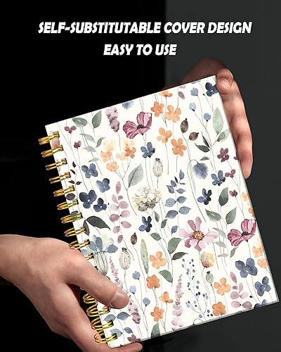 Miniatura 3 de Cuaderno de espiral para mujer, cuadernos universitarios A5 de 6 x 8.4 pulgadas, 120 páginas rayadas con papel grueso de alta calidad, perfecto para