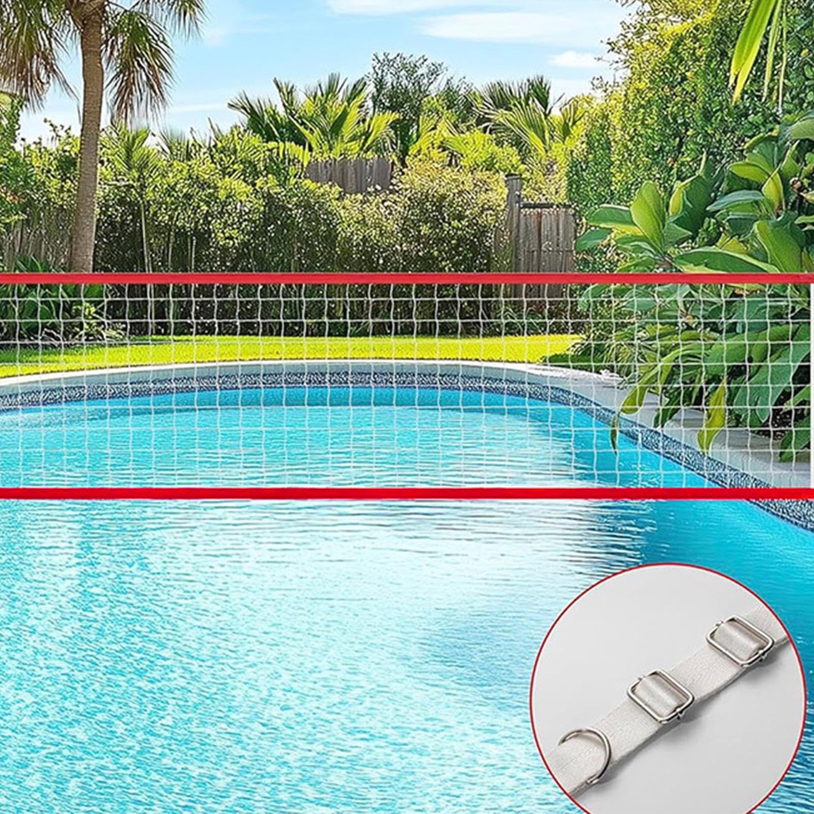 Filet De Volley Ball pour Piscine, Filet De Volley Ball De Piscine, Filet Plage Plage Réglable, Équipement Sportif Réglable pour Plage Jardin Adultes Fête Tennis