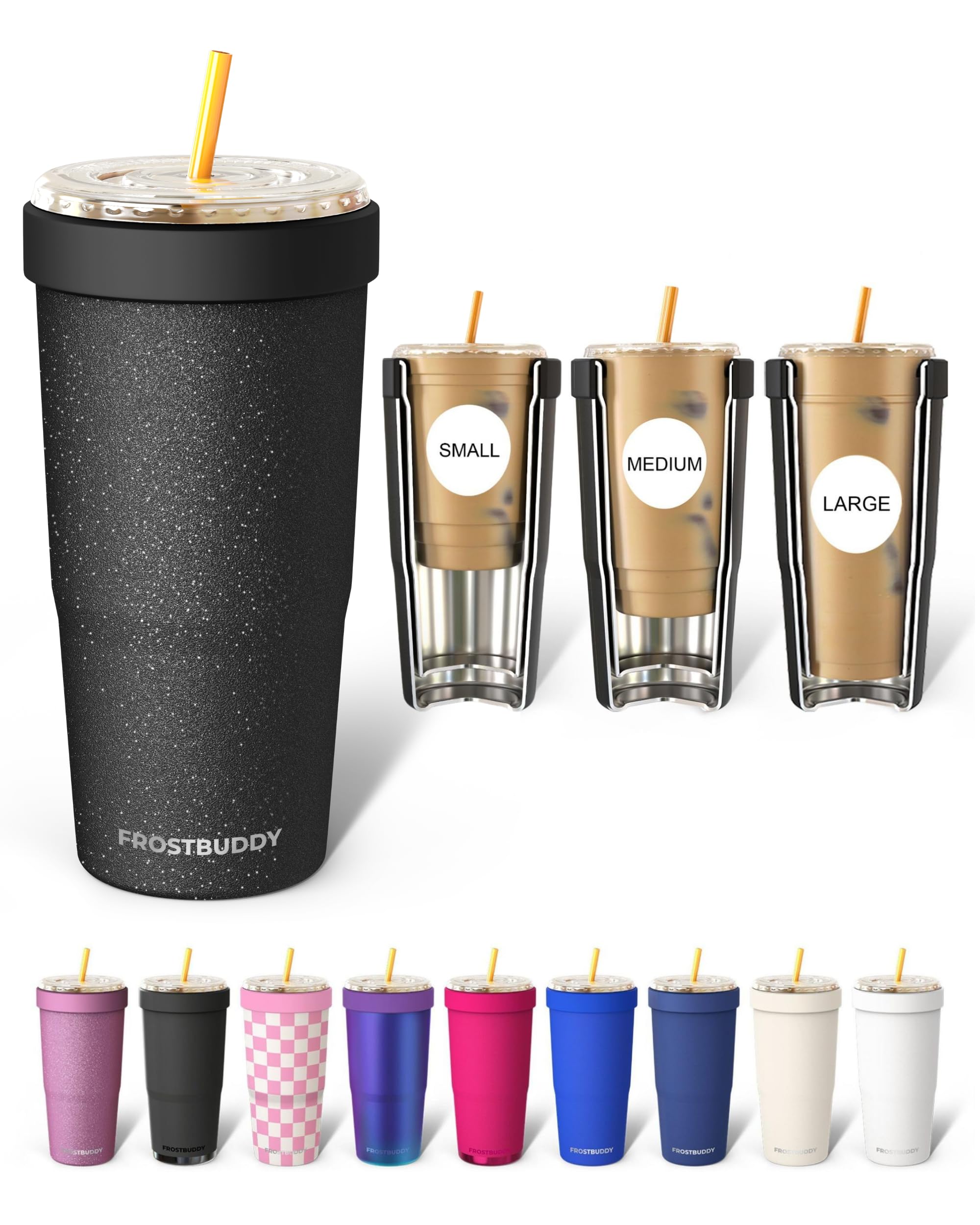 Frost Buddy Togo Buddy 30oz Tumbler - Spill-Proof Flip Lid (Dark Glitz) — image 1