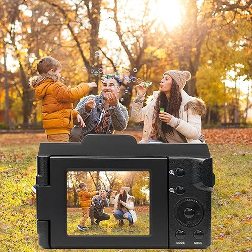 Miniatura 8 de Cámara digital de 1080p para fotografía, mini cámara de vlogging con pantalla grande HD de 2.4 pulgadas, zoom digital de 16x, lente desmontable,