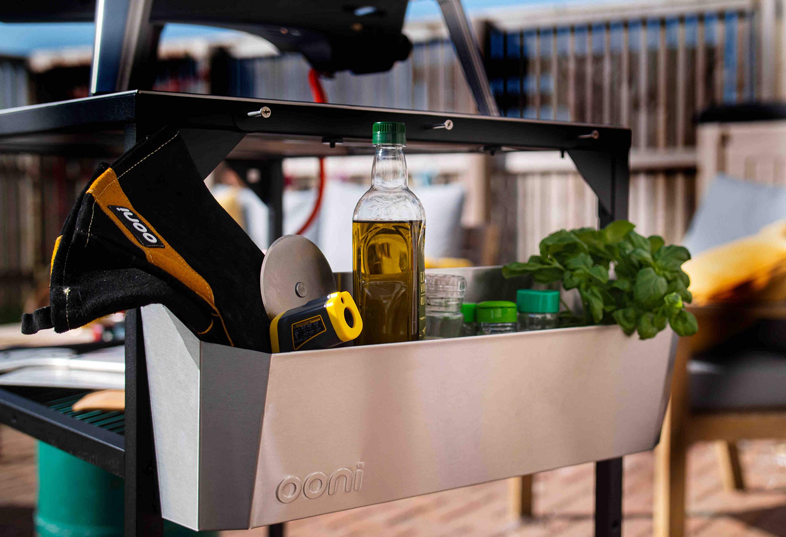 Ooni Boîte Tout Usage Medium en Acier Inoxydable - Peut être Montée sur la Table Modulaire Medium ou Utilisée comme Boîte de Rangement Cuisine Extérieure