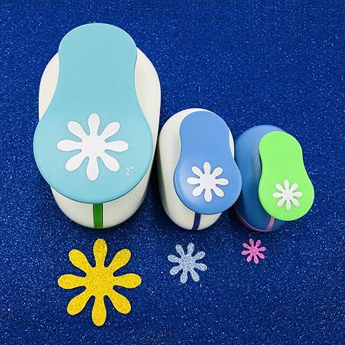 Worldoor Punchers de papel de 2 pulgadas, 1 pulgada y 58 pulgadas, 3 unidades (crisantemo) Worldoor Punchers de papel de 2 pulgadas, 1 pulgada y 58 pulgadas, 3 unidades (crisantemo)
