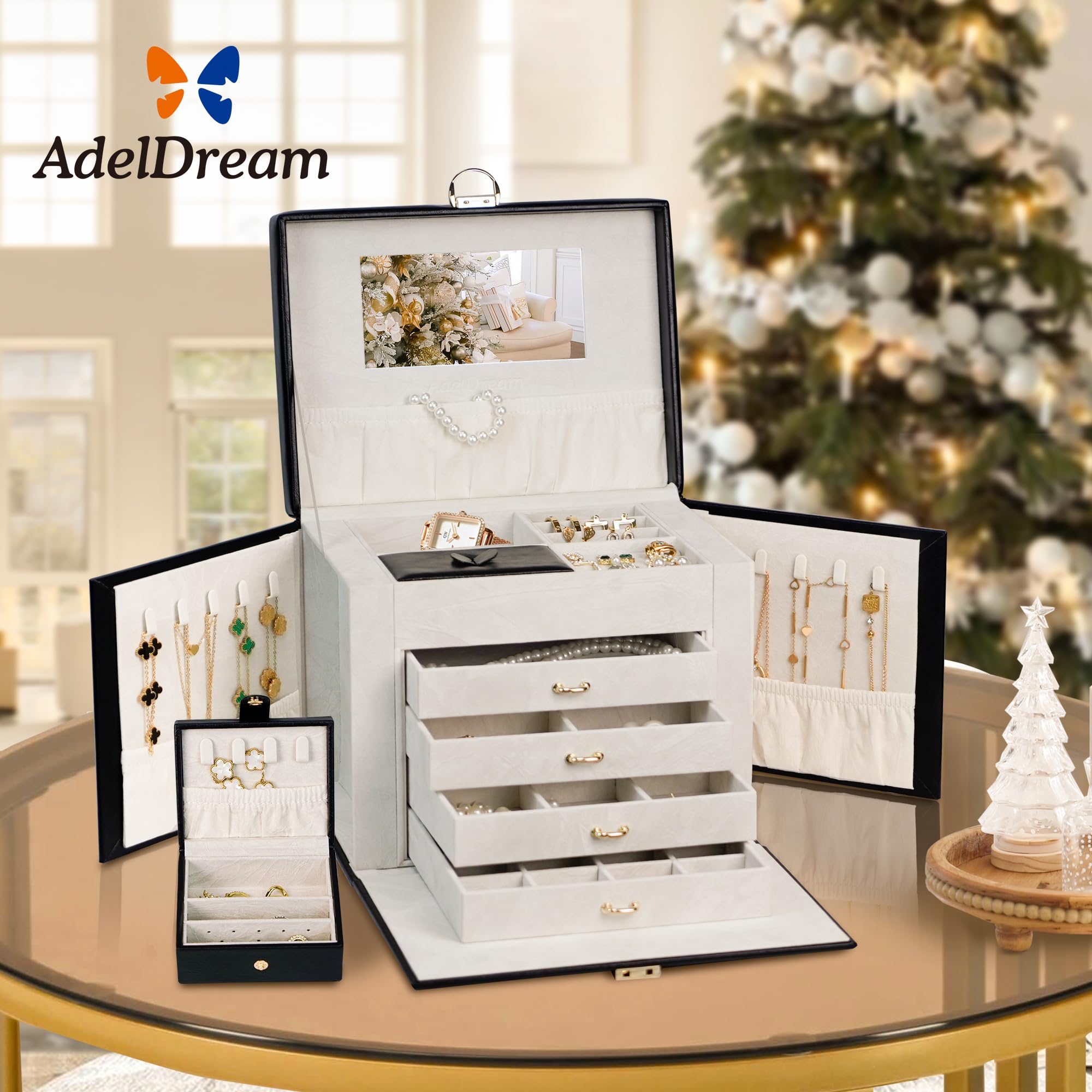 Boîte à Bijoux élégante En Verre Pour Boucles D'oreilles, Bagues