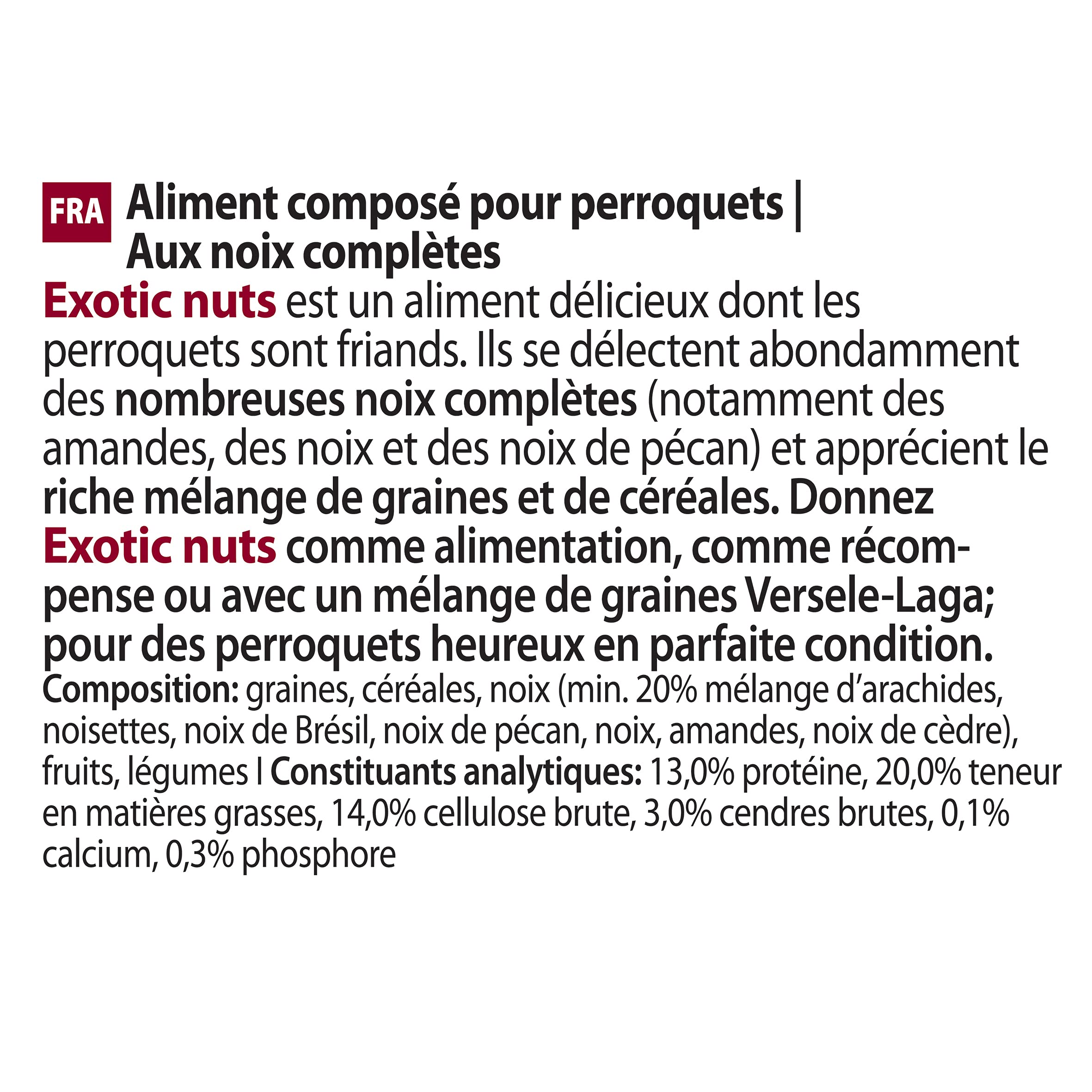 VERSELE-LAGA - Prestige Premium Perroquets Exotic Mix - Mélange de Graines et Céréales Soufflées (6 x 750 g, Graines et Noix)